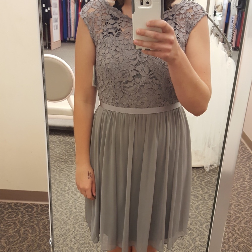 Grey David’s Bridal Dress